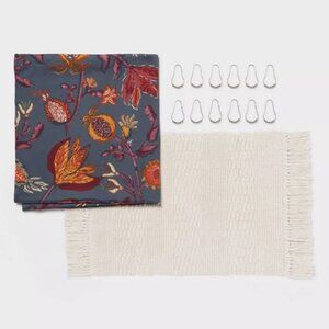 Brand New 14pc Magdalena Floral Shower Bundle Set Blue - Threshold.